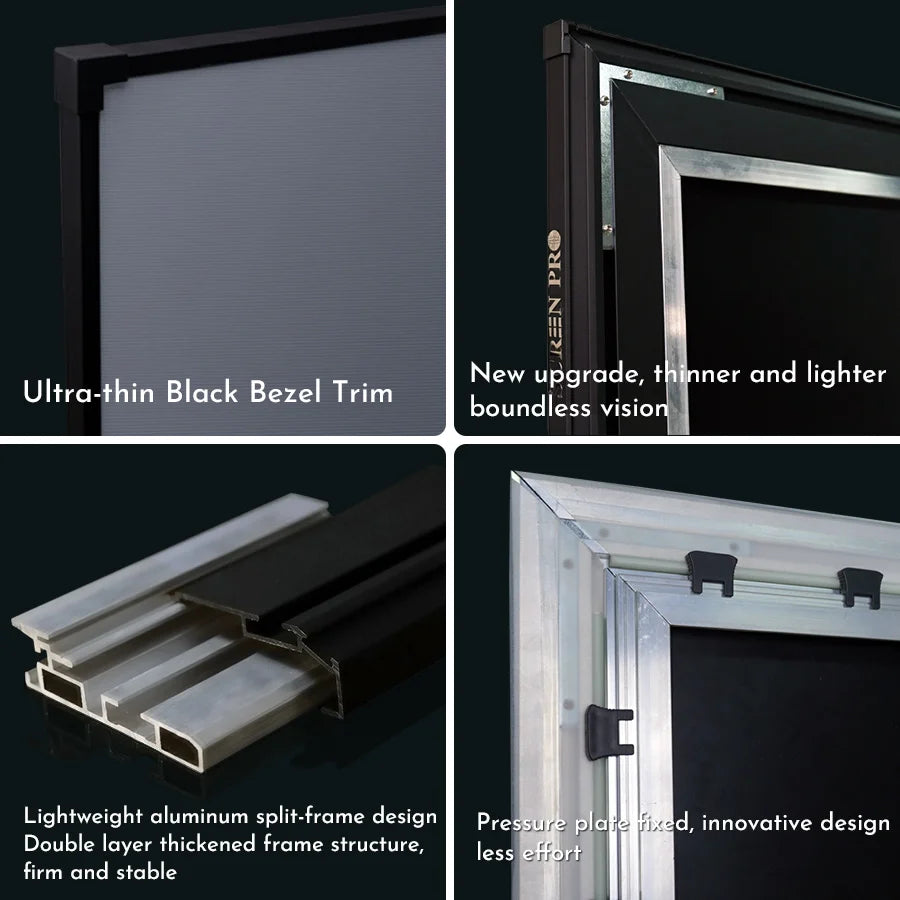 Tela de quadro fixo de filme de venda quente Tela UST ALR de 150 polegadas com tela de projeção de rejeição de luz ambiente HD 4K para cinema em casa