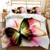 3D Printed Microfiber Rainbow Butterfly Bedding Set for Girls Boys Children Solid Pattern with Polyester Filling
