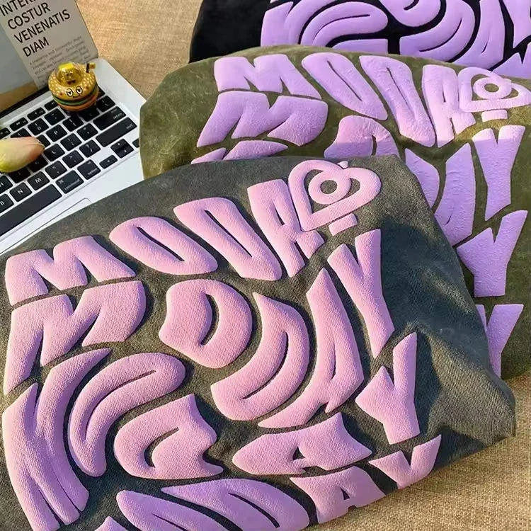 Moletom Puff Print 450gsm 100% Algodão Y2K