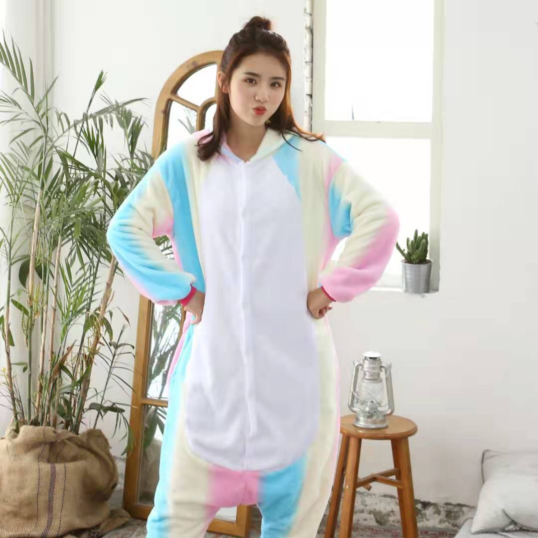 Cross-Border Cartoon One-Piece Pajamas Animal Flannel Winter Thickened Cross-Border Dinosaur Pegasus Tiger Unicorn