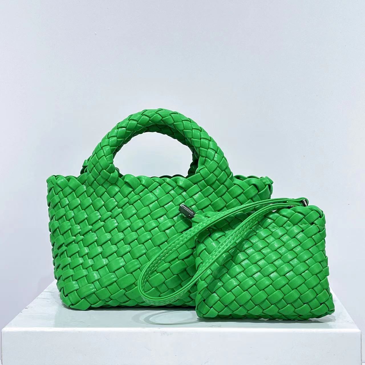 Bolsa Cestinha Trançada Estilo Coreano