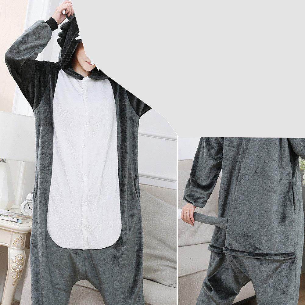 Cross-Border Cartoon One-Piece Pajamas Animal Flannel Winter Thickened Cross-Border Dinosaur Pegasus Tiger Unicorn
