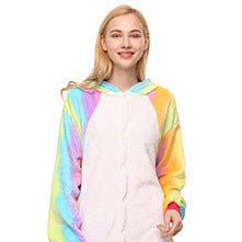 Cross-Border Cartoon One-Piece Pajamas Animal Flannel Winter Thickened Cross-Border Dinosaur Pegasus Tiger Unicorn