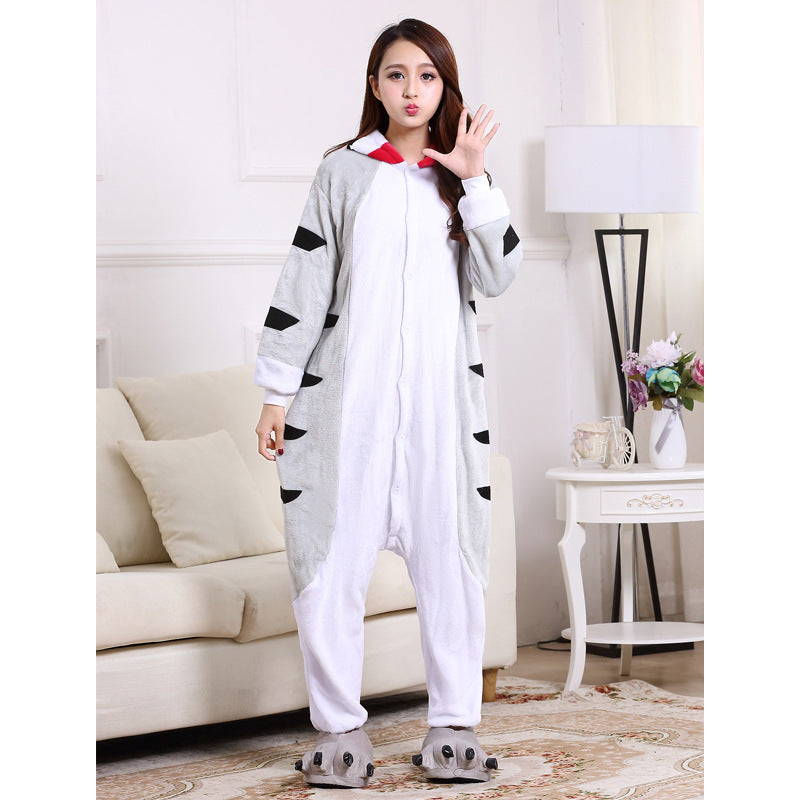Cross-Border Cartoon One-Piece Pajamas Animal Flannel Winter Thickened Cross-Border Dinosaur Pegasus Tiger Unicorn
