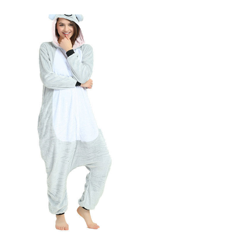 Cross-Border Cartoon One-Piece Pajamas Animal Flannel Winter Thickened Cross-Border Dinosaur Pegasus Tiger Unicorn
