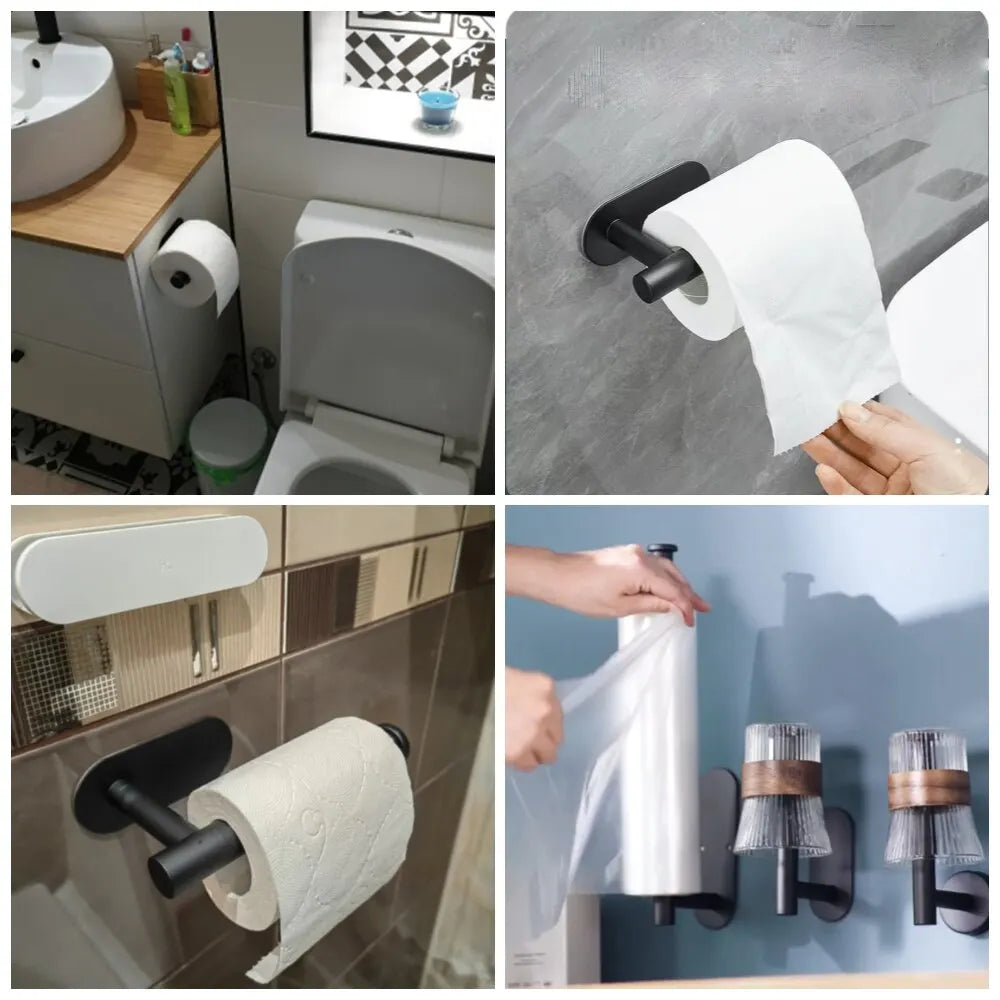 Suporte Adesivo para Papel Higiênico e Toalha de Cozinha
