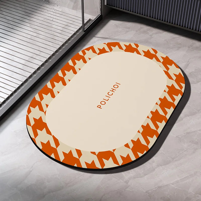 Tapete de Banheiro Diatomita Antiderrapante e Absorvente