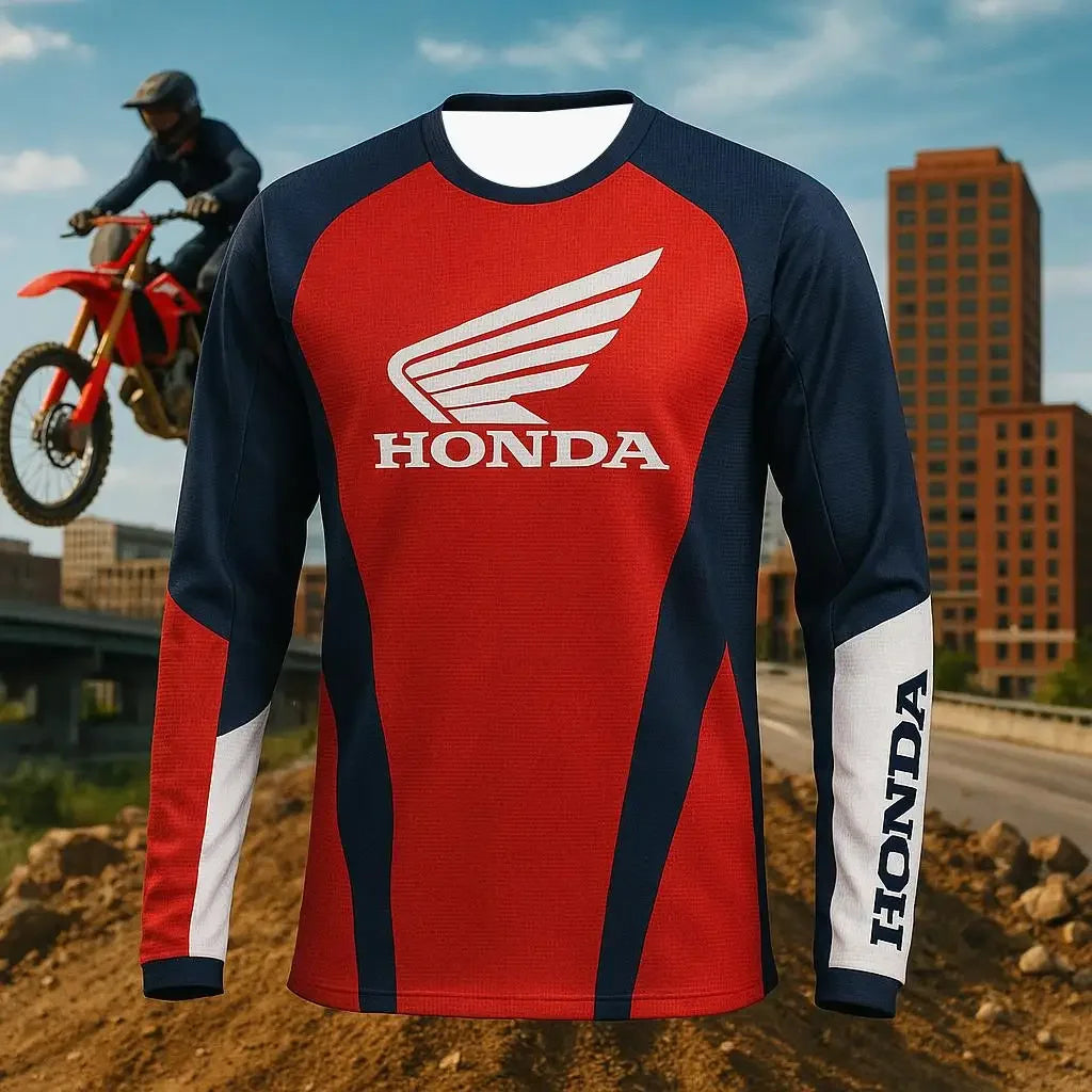 Honda 2026 Summer New Off-Road Motorcycle Riding T-Shirt Breathable Sportswear Men and Women Riding Clothes