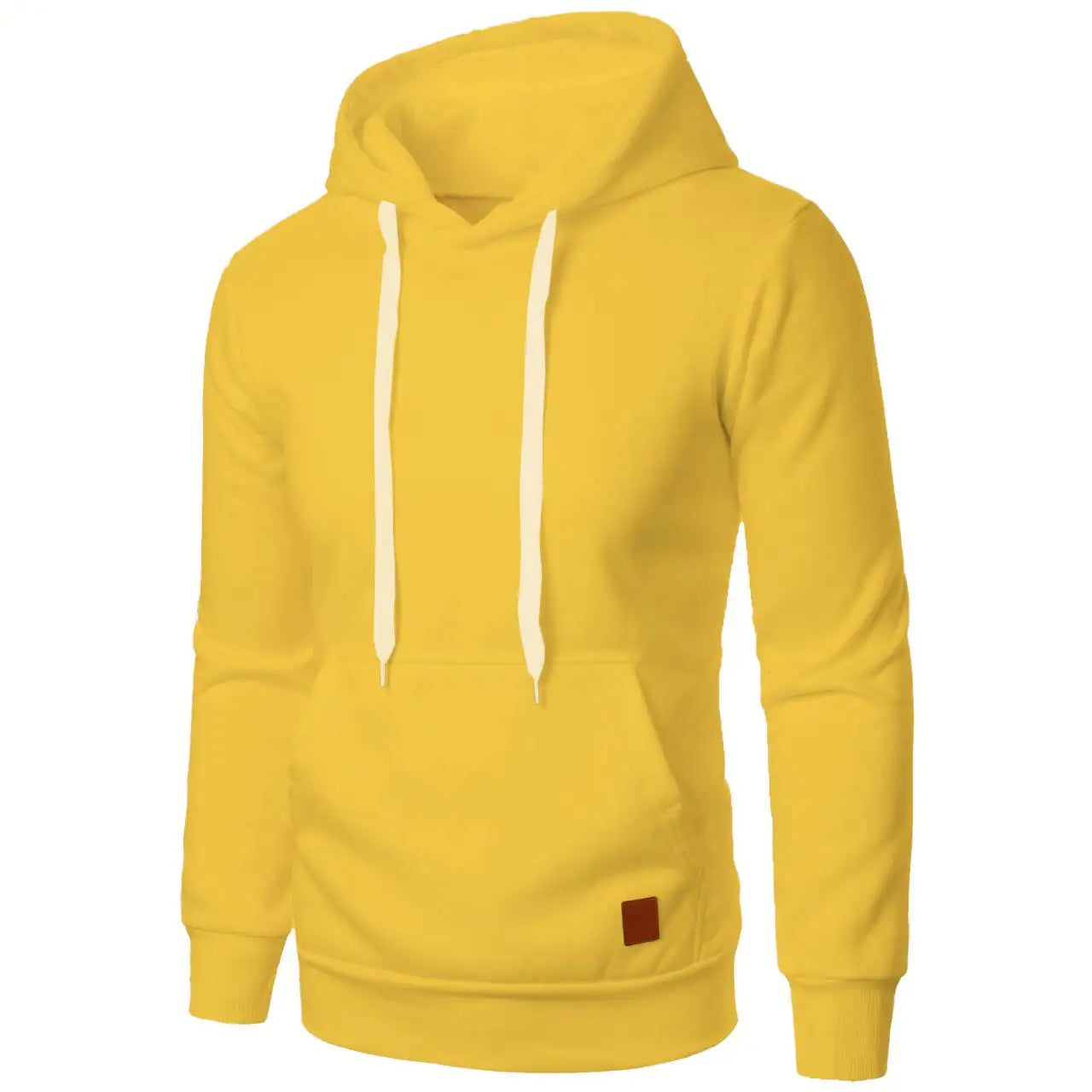 Men's autumn and winter solid color outdoor sports casual hoodie top