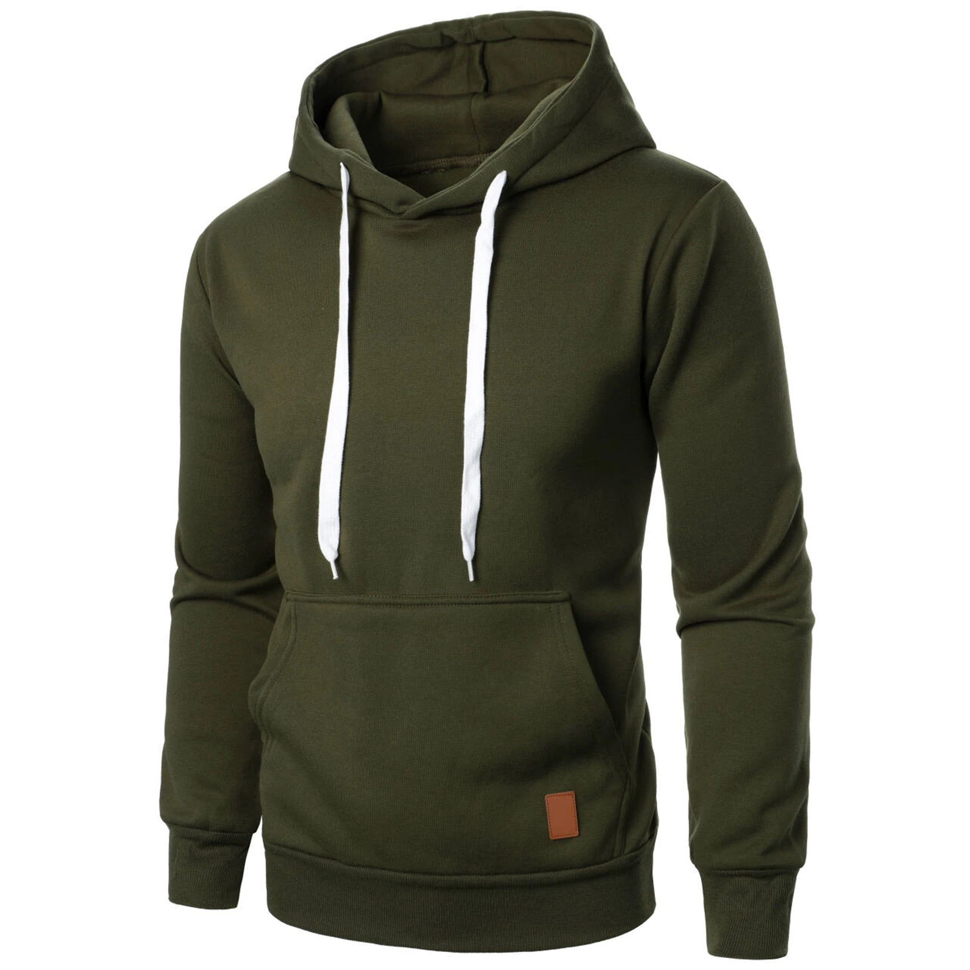 Men's autumn and winter solid color outdoor sports casual hoodie top