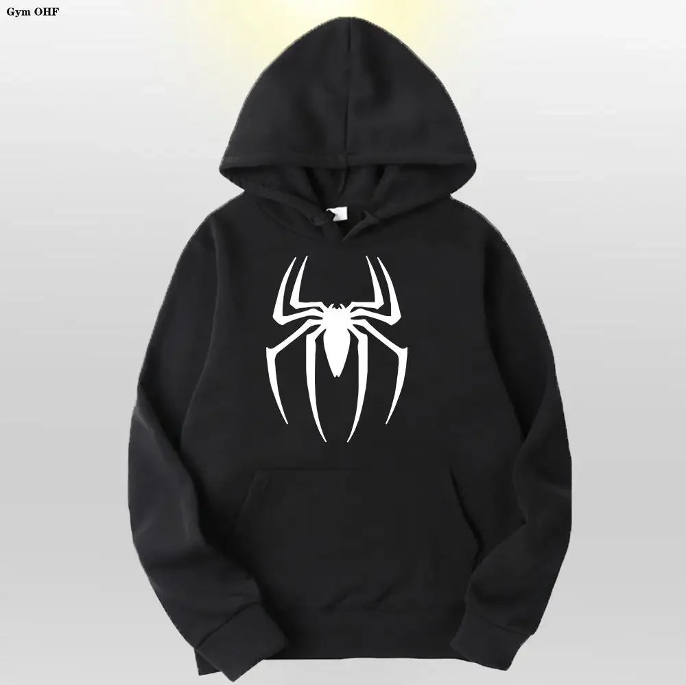 Spider Fashion Brand Men's Women's Hoodies Male Casual Sweatshirts Men's Hoodies High Quality Pullover Sweatshirt Tops Fleece