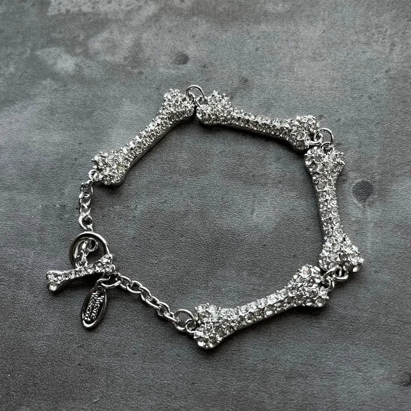 Choker Strass Corrente Clavícula Elegante