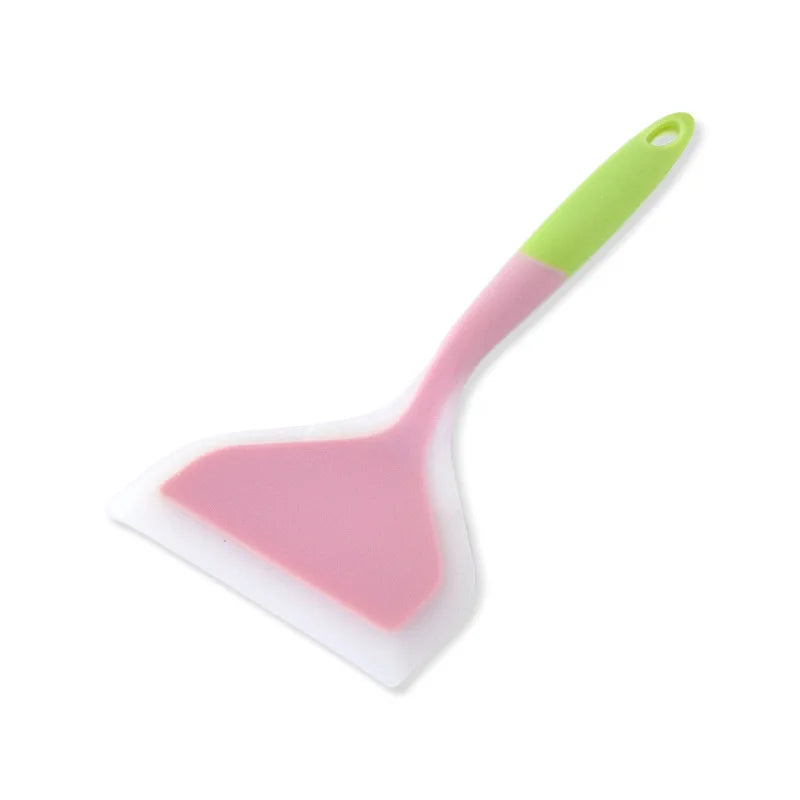 Pie Silicone Spatula Kitchen Non Stick Silicone Spatula High Temperature Resistant Beef Meat Egg Spatula Pizza Cooking Tools