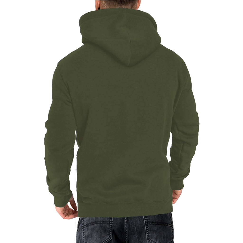 Men's autumn and winter solid color outdoor sports casual hoodie top