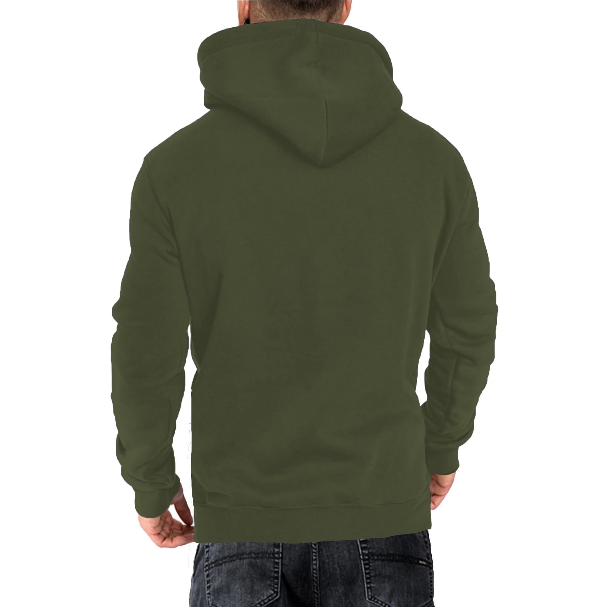 Men's autumn and winter solid color outdoor sports casual hoodie top