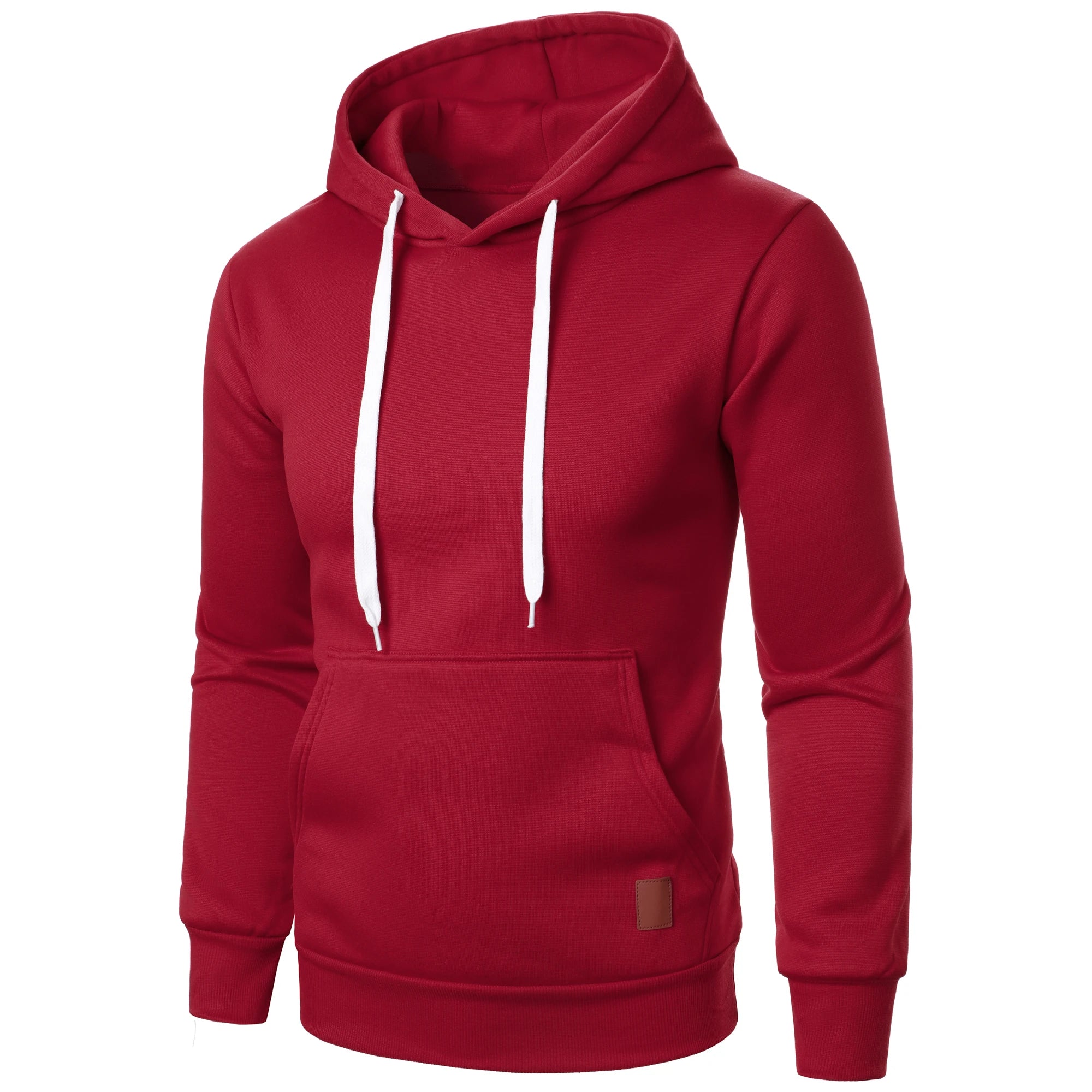 Men's autumn and winter solid color outdoor sports casual hoodie top