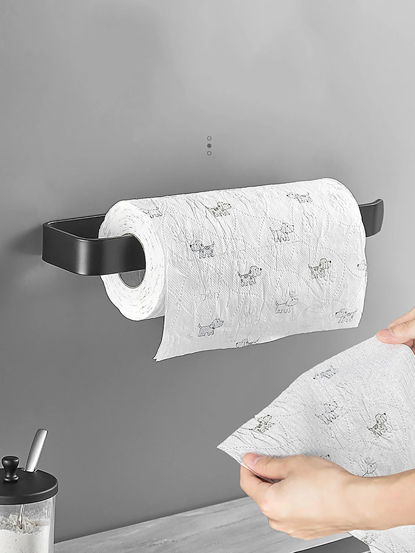 Suporte Adesivo para Papel Toalha de Cozinha e Banheiro