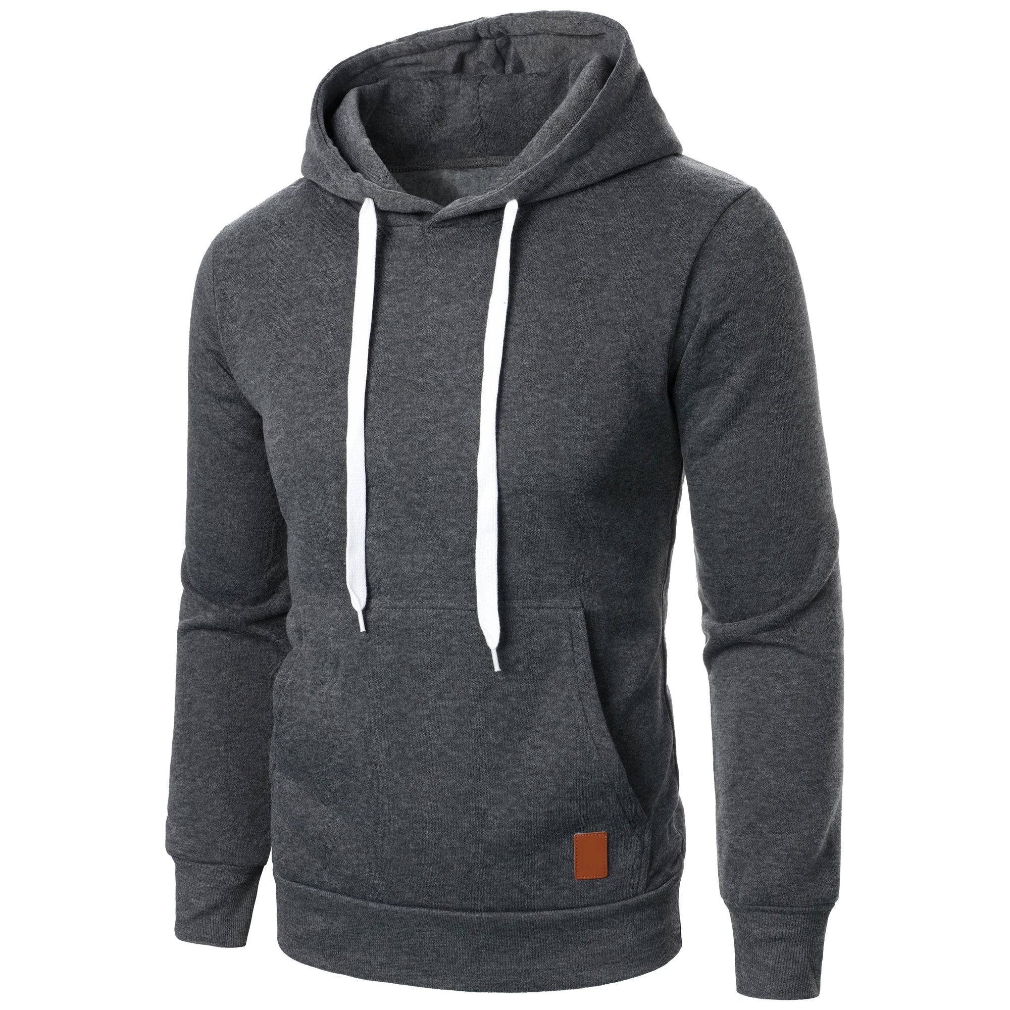 Men's autumn and winter solid color outdoor sports casual hoodie top