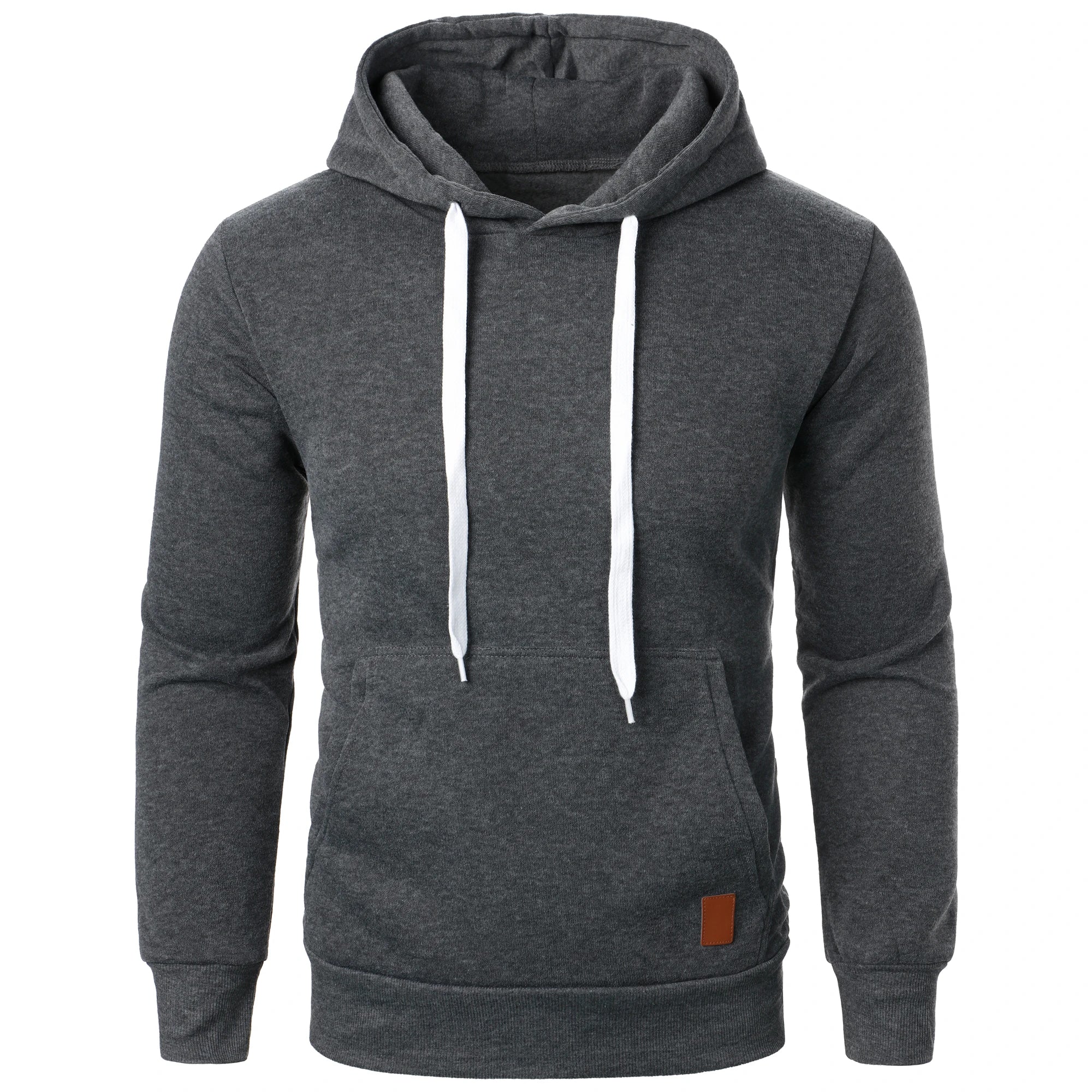 Men's autumn and winter solid color outdoor sports casual hoodie top