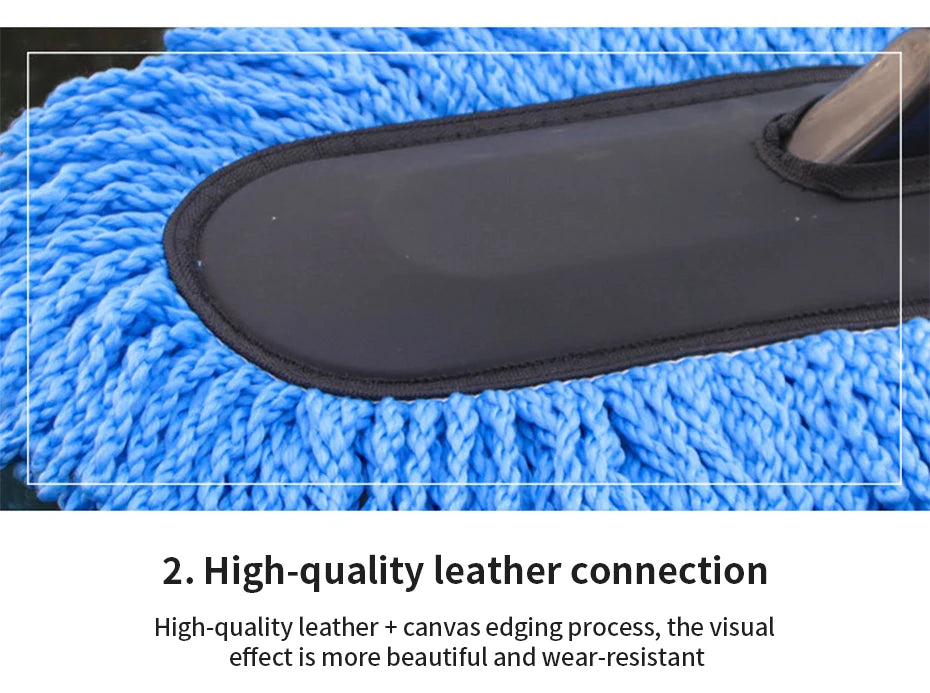 Mop de Microfibra para Lavagem de Carro com Cabo Extensível