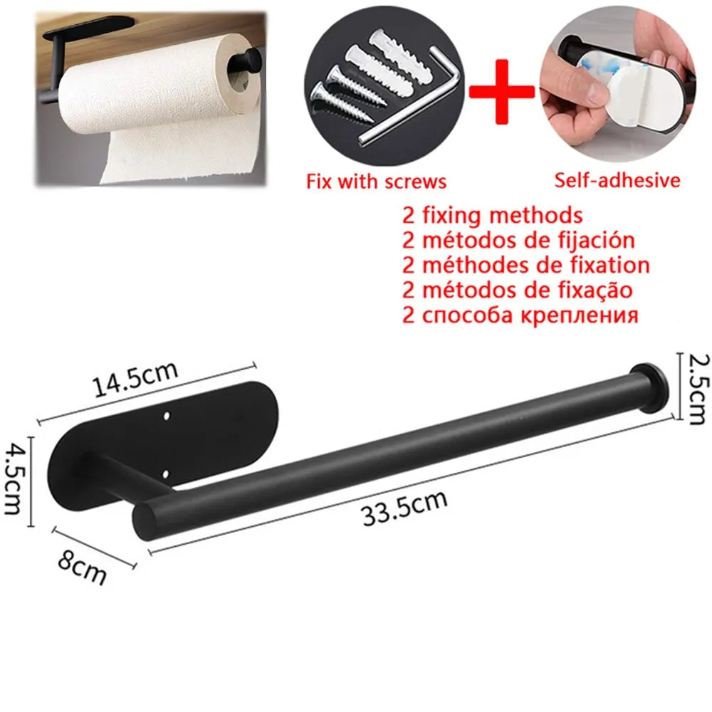 Suporte Adesivo para Papel Higiênico e Toalha de Cozinha