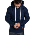 Men's autumn and winter solid color outdoor sports casual hoodie top