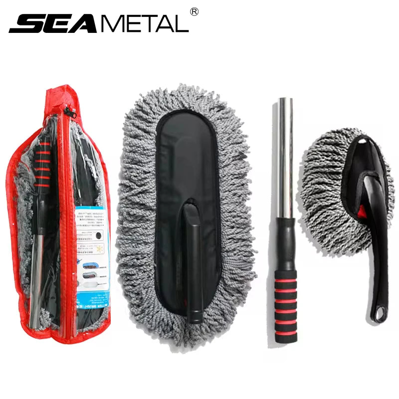 Mop de Microfibra para Lavagem de Carro com Cabo Extensível