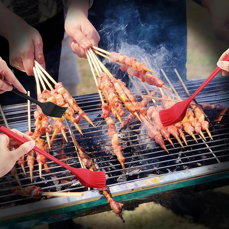 Silicone Oil Brush Basting Pastry Brush Heat Resistant Barbecue Brush Nonstick Butter Brush BBQ Cooking Baking Tool Oil Brush Se
