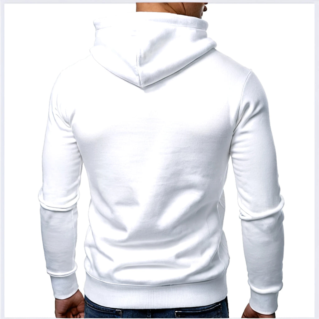 Men's autumn and winter solid color outdoor sports casual hoodie top