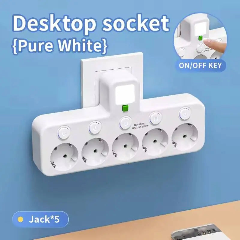 Filtro de Linha com Tomadas e Portas USB (Plug UE)