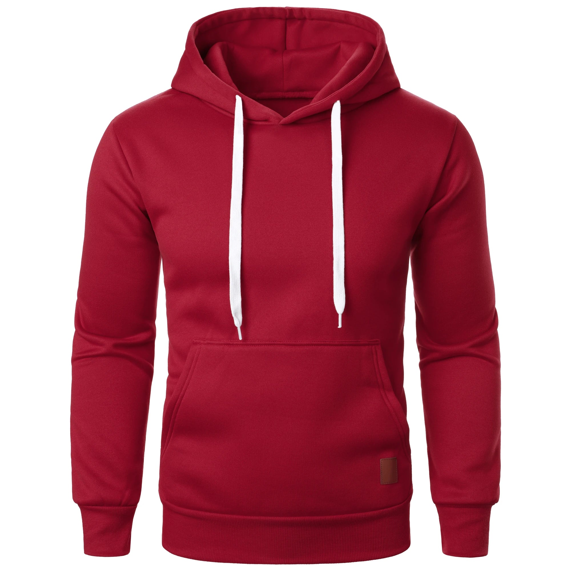 Men's autumn and winter solid color outdoor sports casual hoodie top