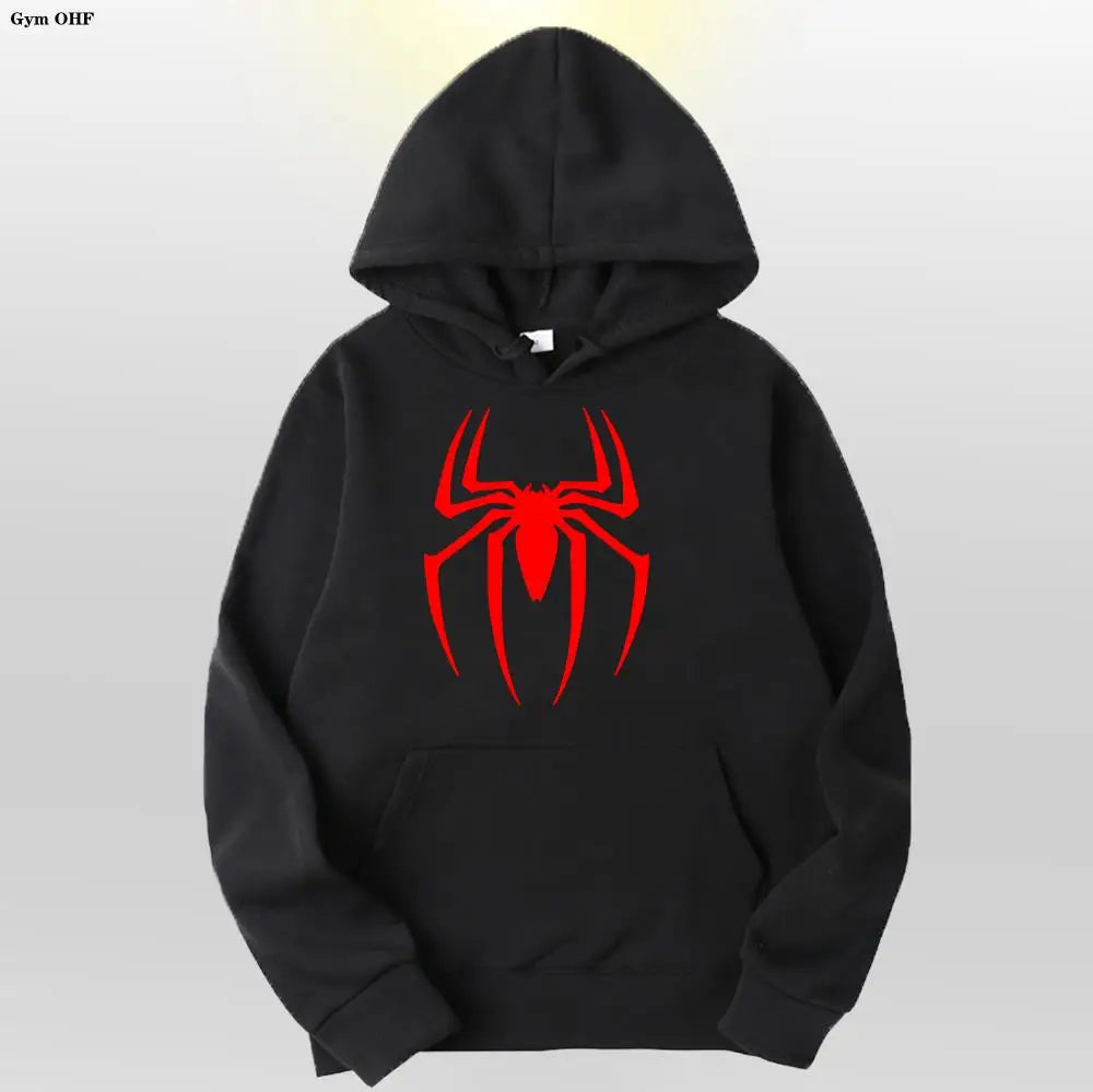 Spider Fashion Brand Men's Women's Hoodies Male Casual Sweatshirts Men's Hoodies High Quality Pullover Sweatshirt Tops Fleece