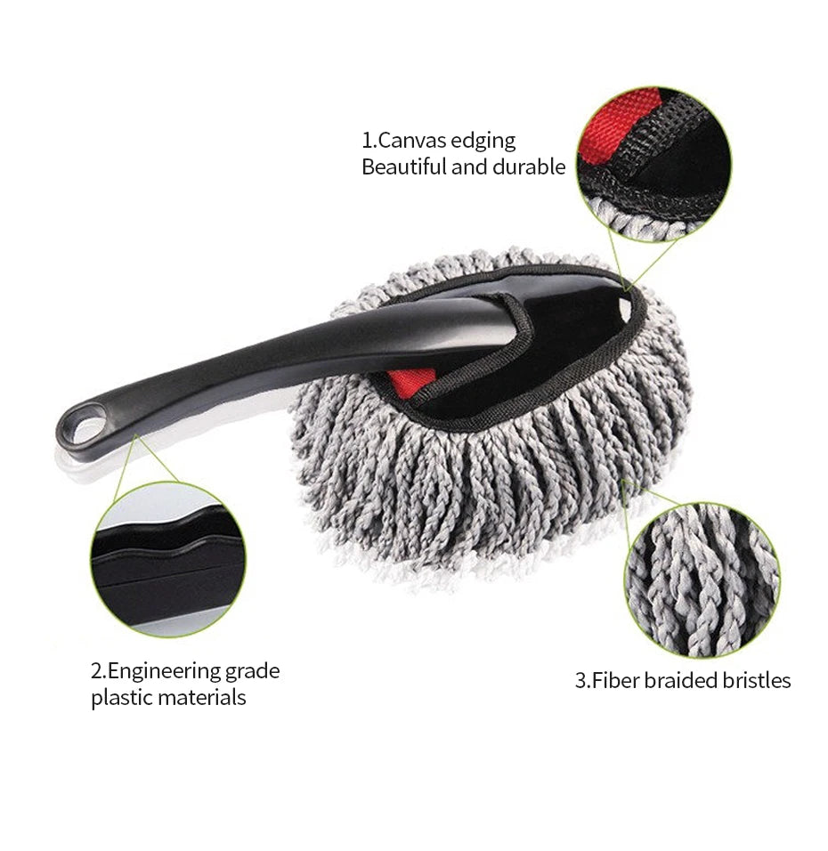 Mop de Microfibra para Lavagem de Carro com Cabo Extensível