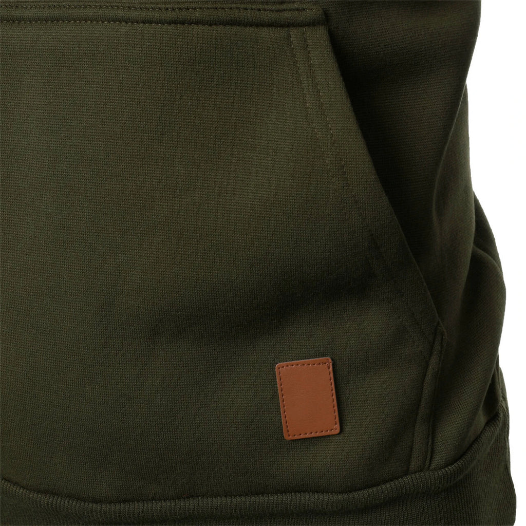 Men's autumn and winter solid color outdoor sports casual hoodie top