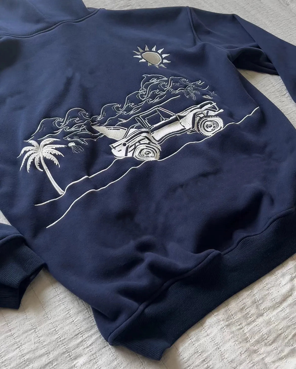 Women's Fall Winter Hoodies Stylish Sun Coral Embroidered Casual Loose Fit Long Sleeve Hooded Sweatshirt Y2K Streetwear