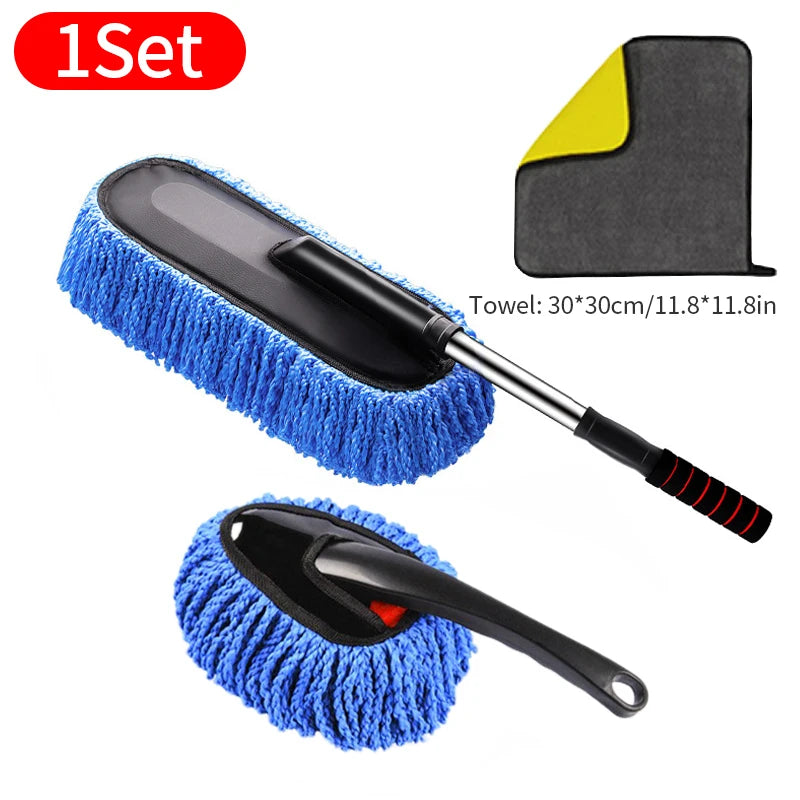 Mop de Microfibra para Lavagem de Carro com Cabo Extensível