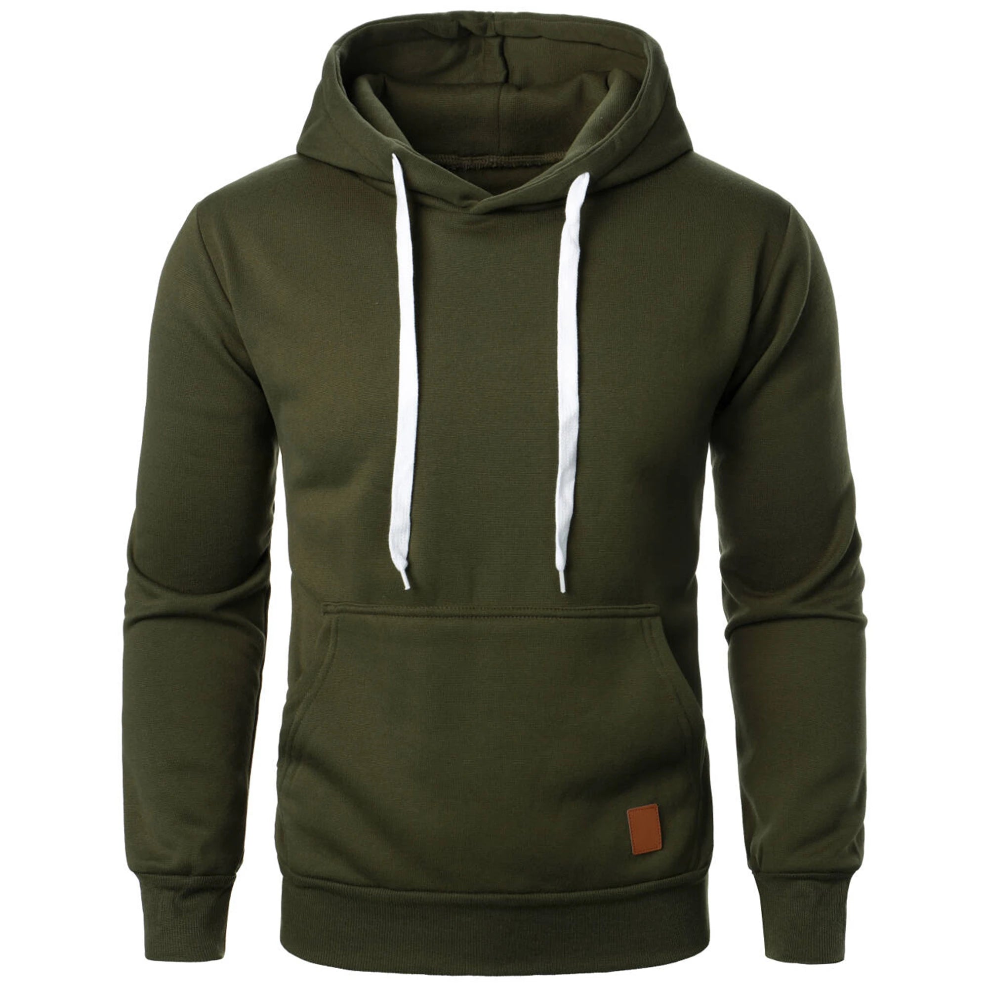 Men's autumn and winter solid color outdoor sports casual hoodie top