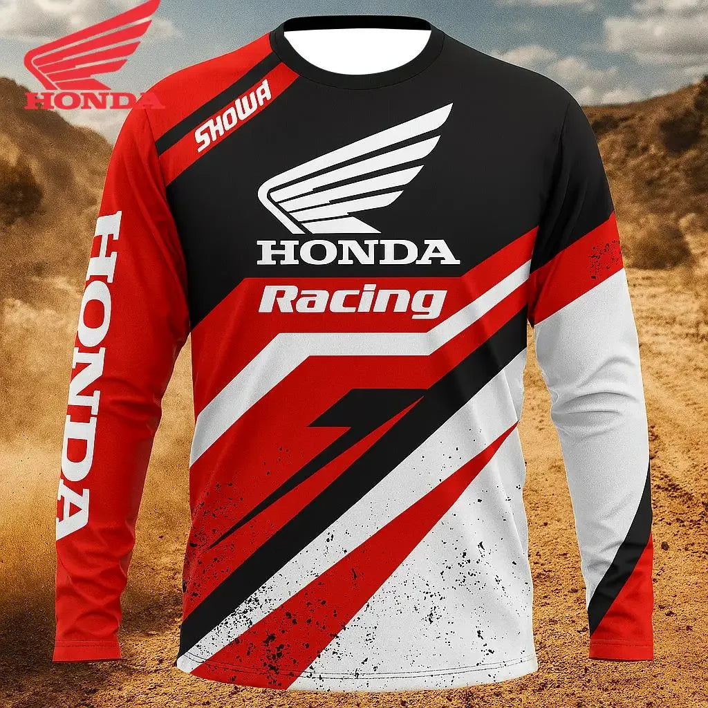 Honda 2026 Summer New Off-Road Motorcycle Riding T-Shirt Breathable Sportswear Men and Women Riding Clothes