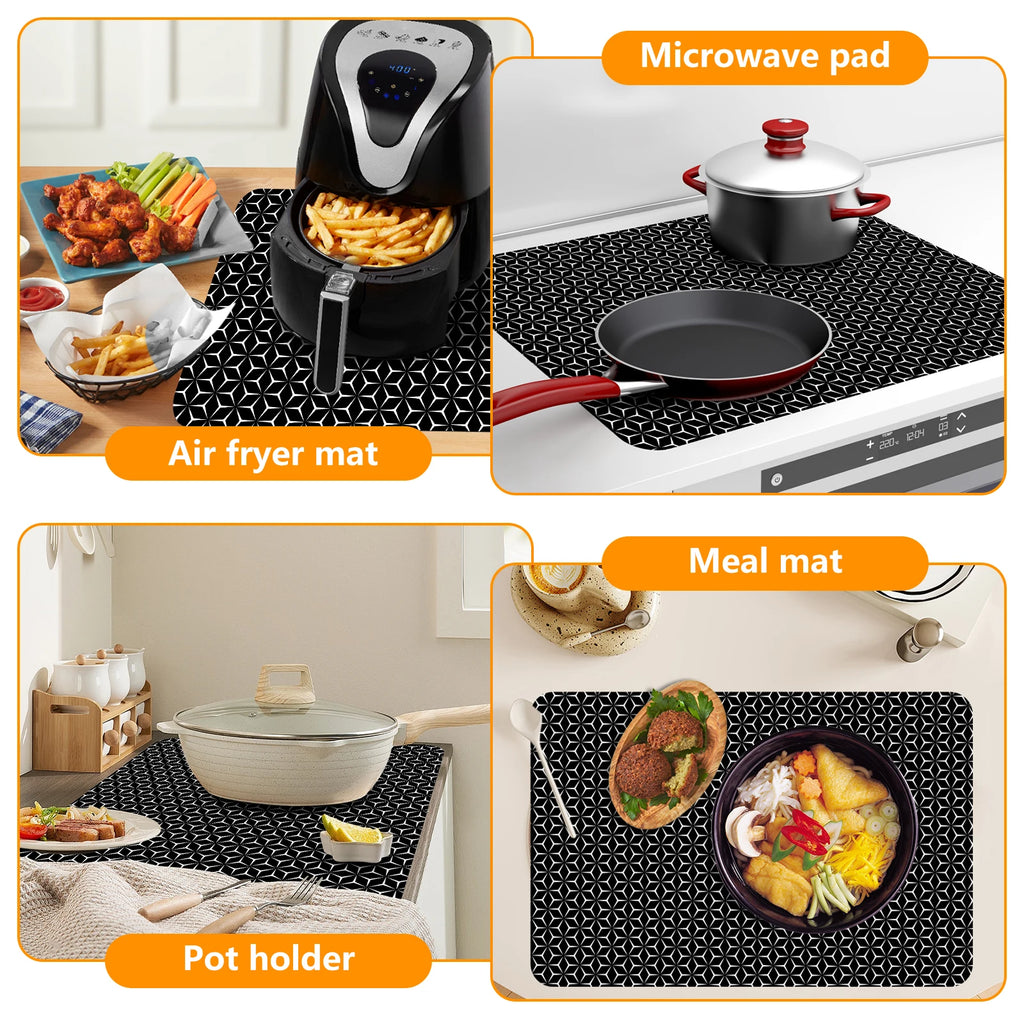 Silicone Induction Cooktop Mat Countertop Protector Scratch Induction Cover Kitchen Glass Ceramic Protector Kitchen Accessories