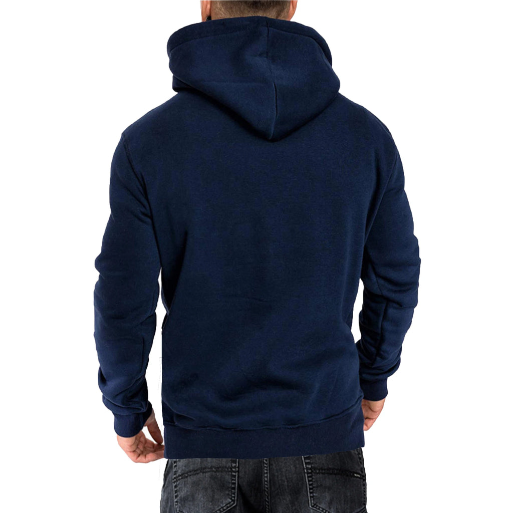 Men's autumn and winter solid color outdoor sports casual hoodie top