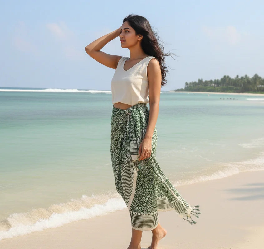 Sarong Bandeau Manga Longa Algodão Eco-Friendly