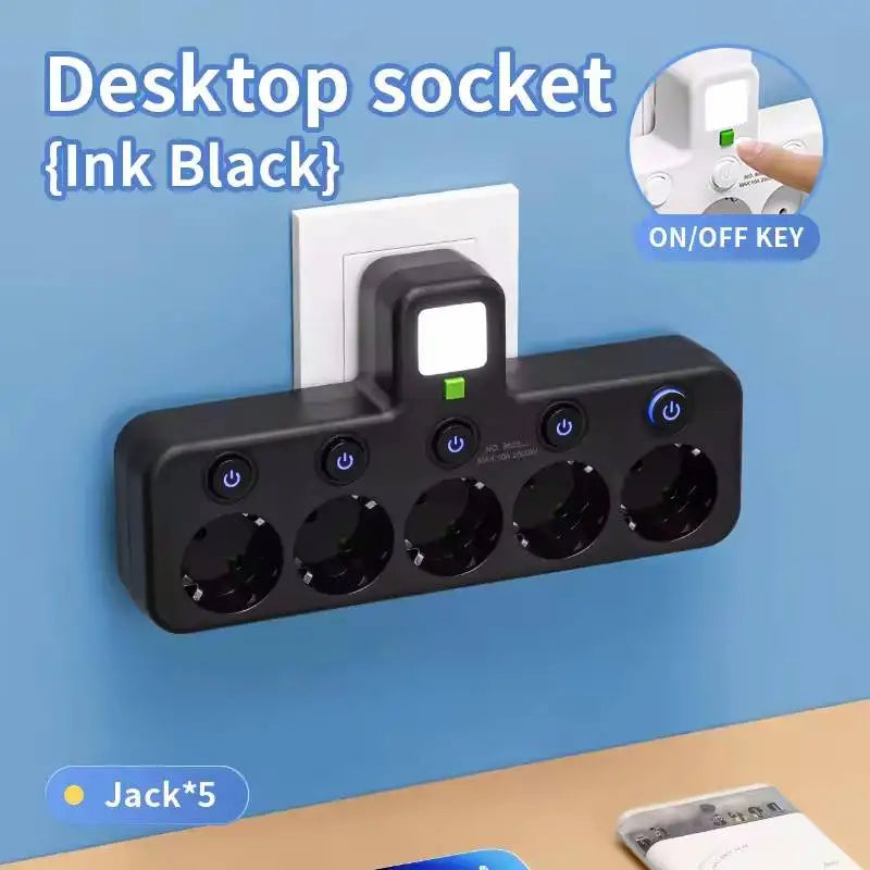 Filtro de Linha com Tomadas e Portas USB (Plug UE)