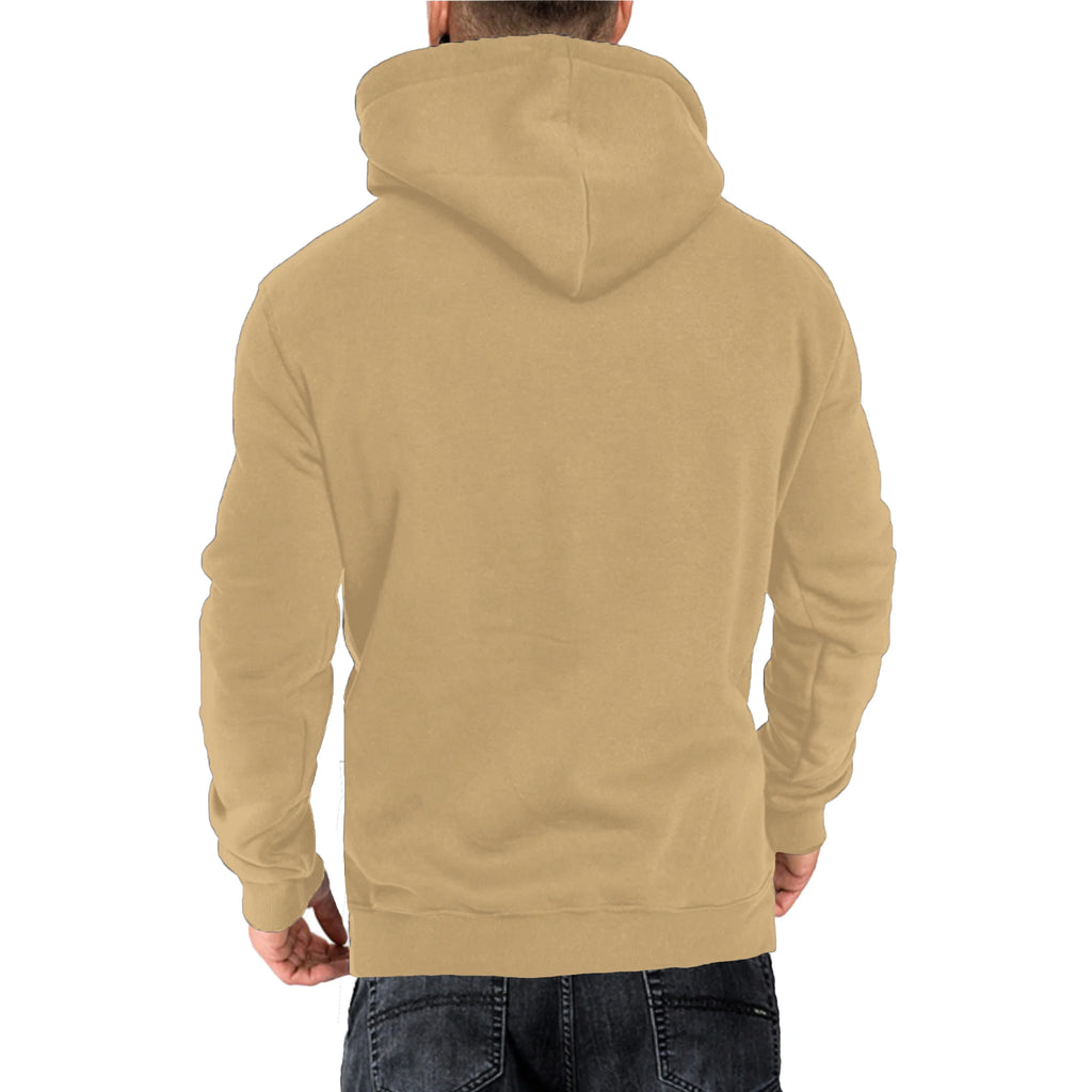 Men's autumn and winter solid color outdoor sports casual hoodie top