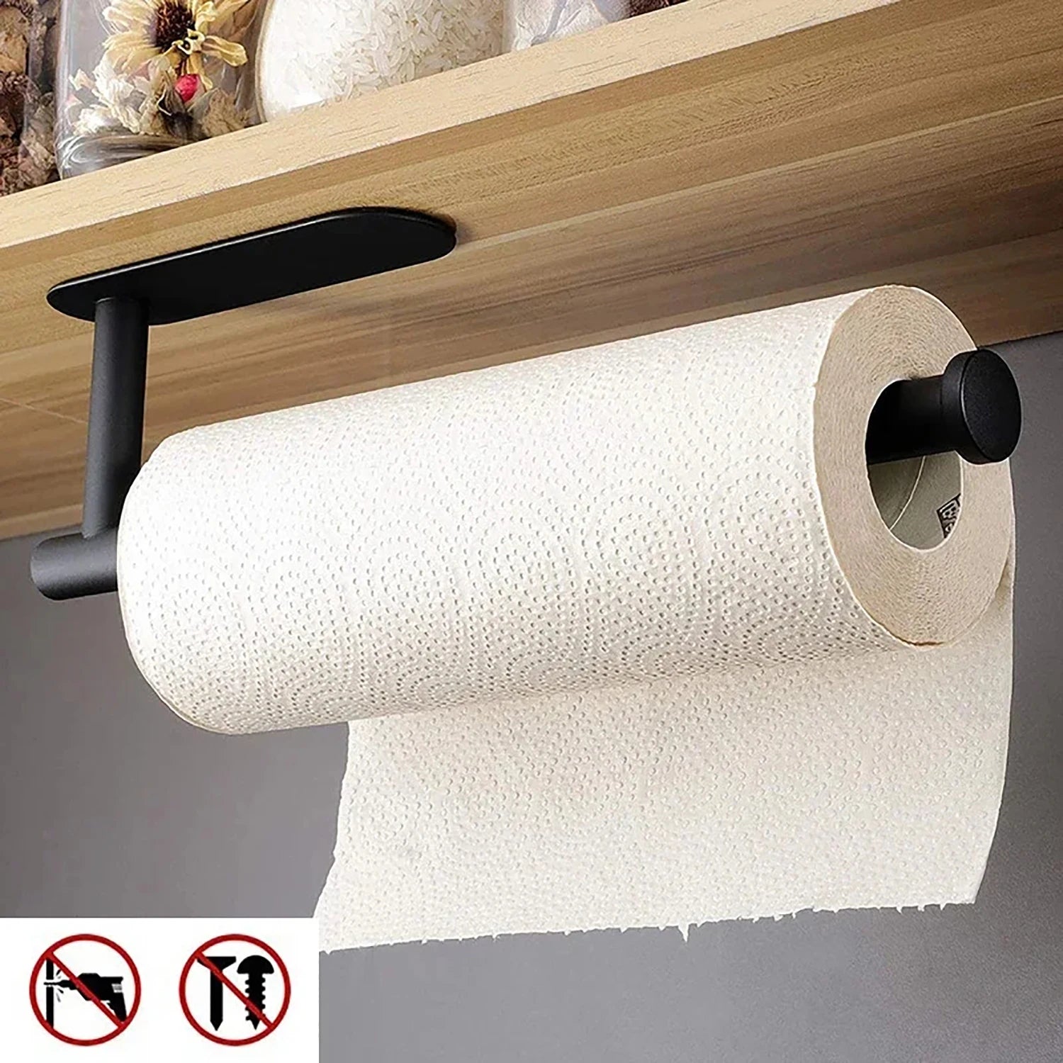 Suporte Adesivo para Papel Toalha de Cozinha e Banheiro