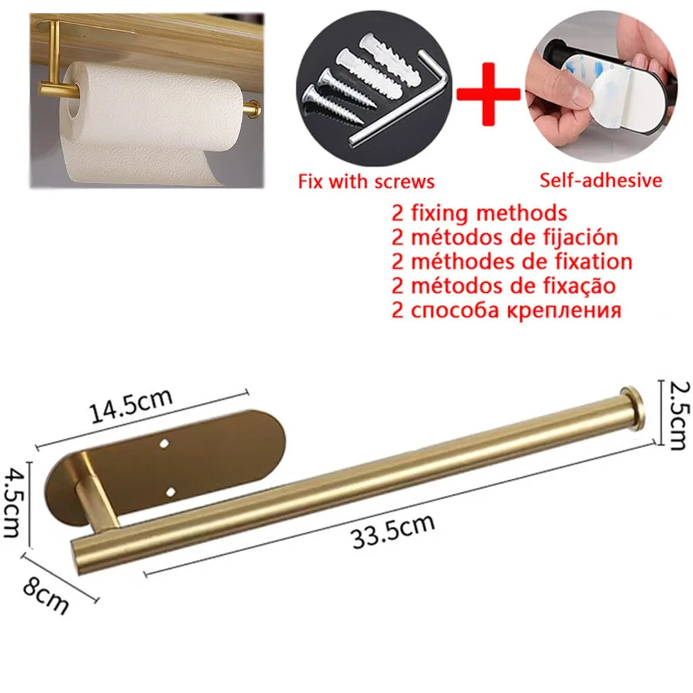 Suporte Adesivo para Papel Higiênico e Toalha de Cozinha