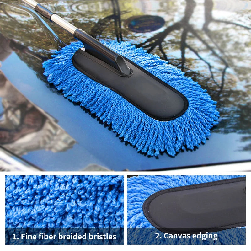 Mop de Microfibra para Lavagem de Carro com Cabo Extensível