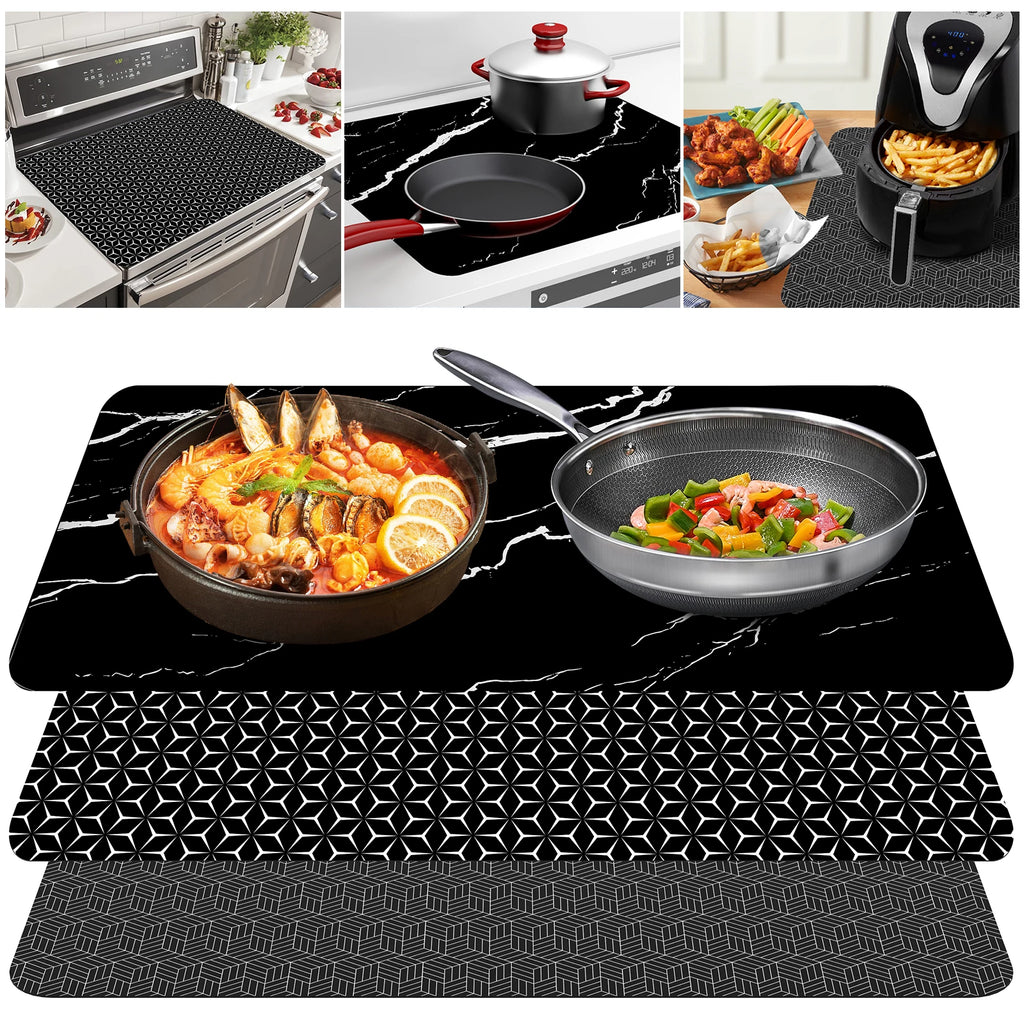 Silicone Induction Cooktop Mat Countertop Protector Scratch Induction Cover Kitchen Glass Ceramic Protector Kitchen Accessories