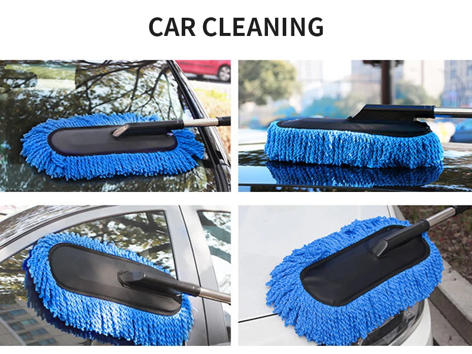 Mop de Microfibra para Lavagem de Carro com Cabo Extensível