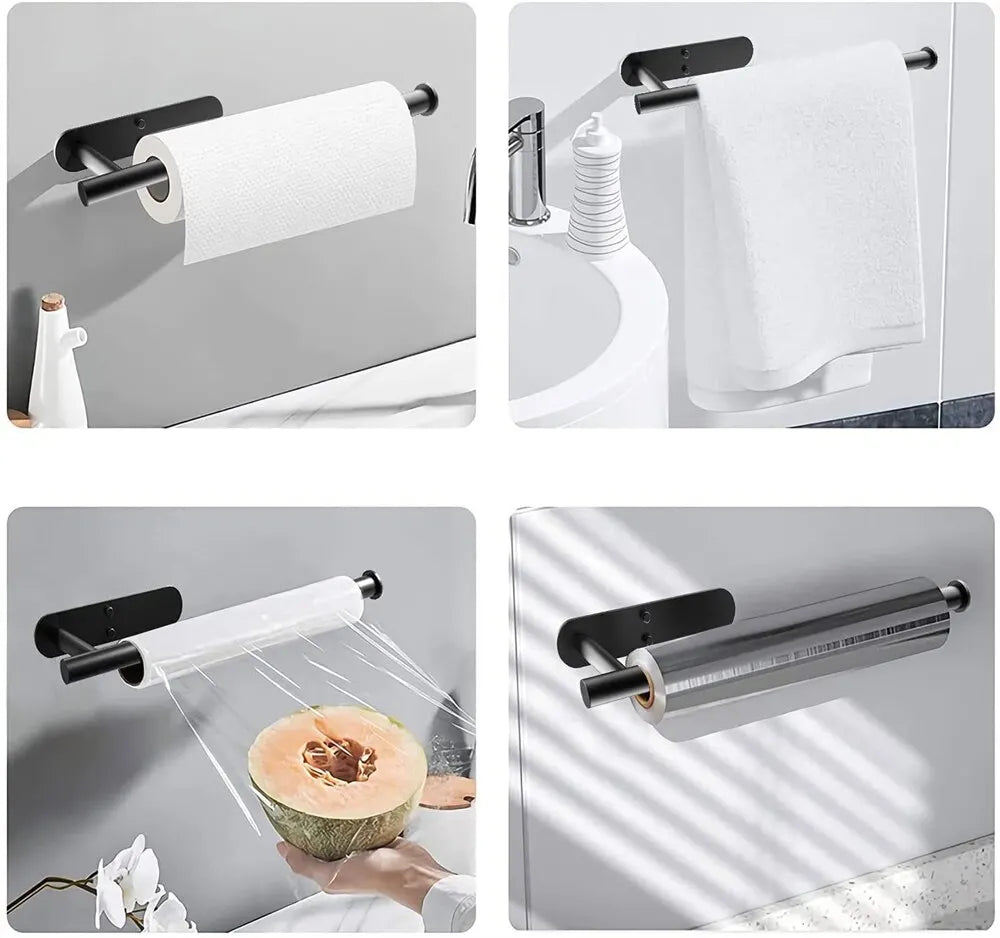 Suporte Adesivo para Papel Higiênico e Toalha de Cozinha