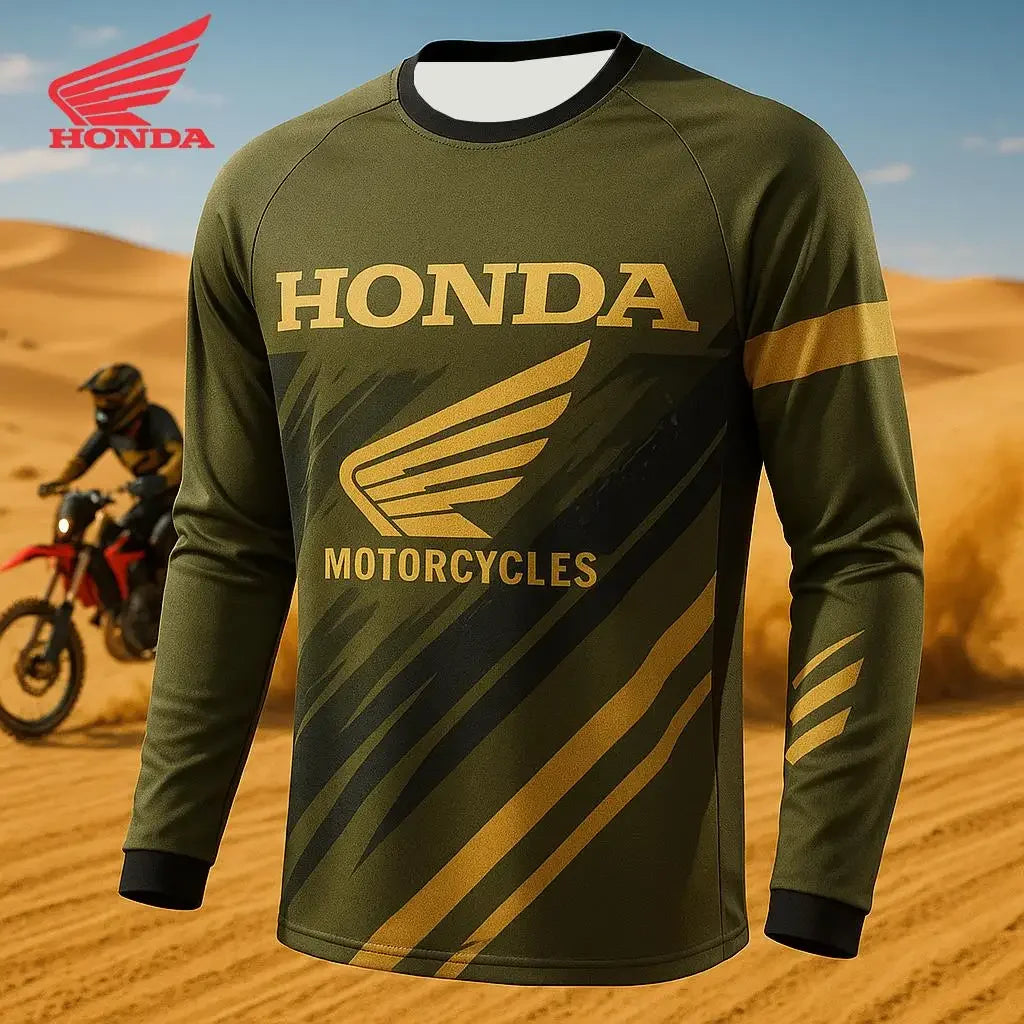 Honda 2026 Summer New Off-Road Motorcycle Riding T-Shirt Breathable Sportswear Men and Women Riding Clothes